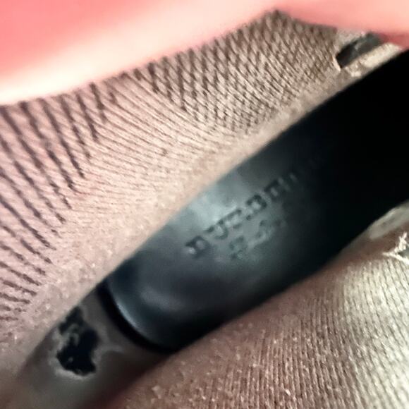 Burberry Black Rubber Fringe Trim Double Gold Buckle Slip On Rain Ankle Boots 37 - Picture 6 of 11